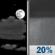 Wednesday Night: Partly Cloudy then Slight Chance Rain Showers