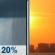 Sunday: Slight Chance Rain Showers then Mostly Sunny